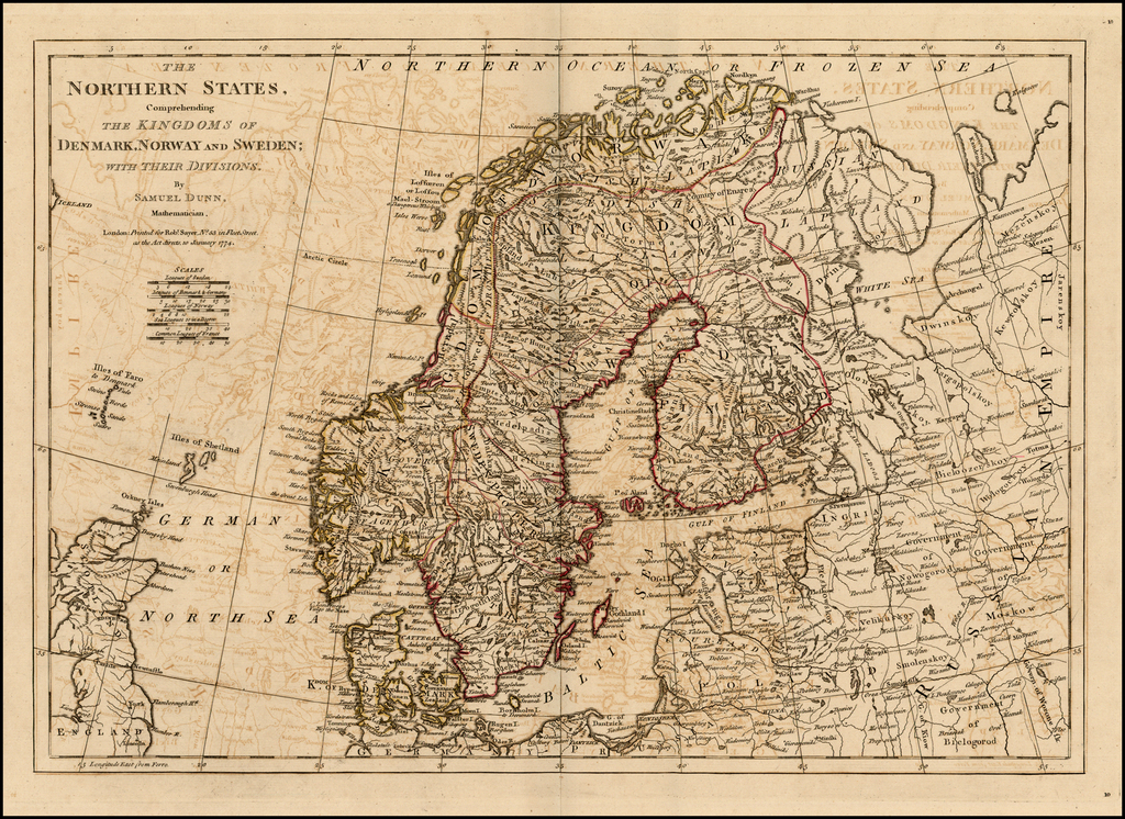 The Northern States Comprehending The Kingdoms Of Denmark Norway And Sweden With Their 2770