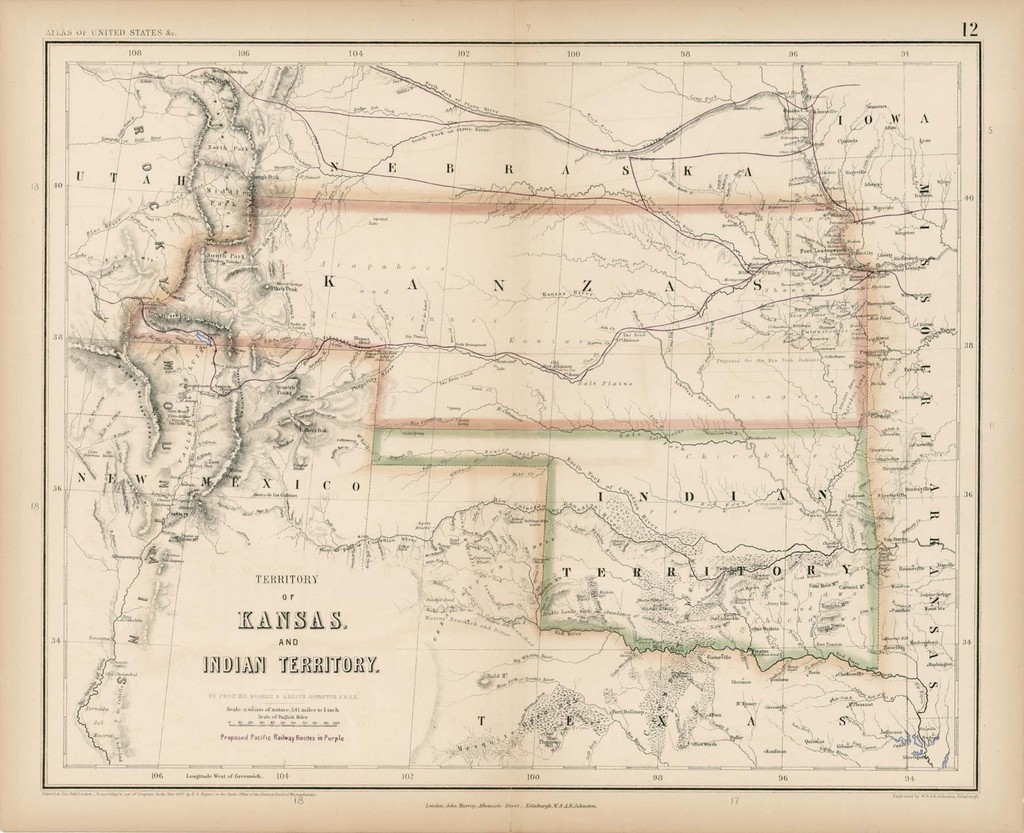 Territory of Kansas and Indian Territory [including parts of Colorado