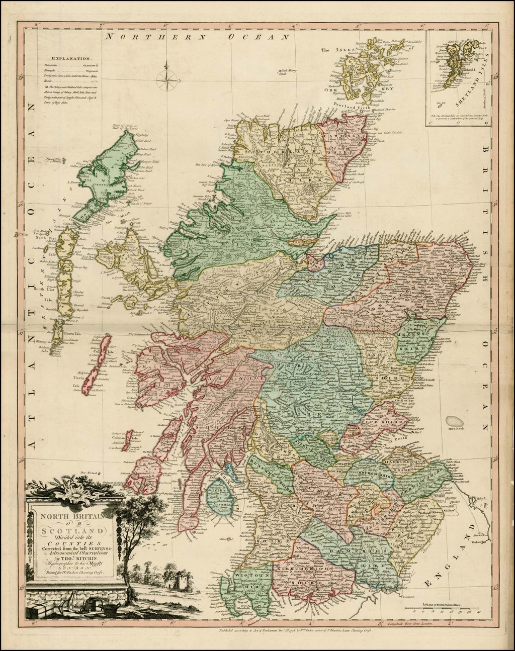 North Britain or Scotland Divided into its Counties