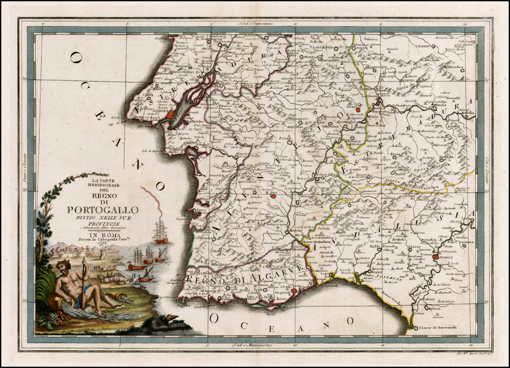La Parte Meridionale Del Regno Di Portogallo Diviso Nelle Sue Provincie 