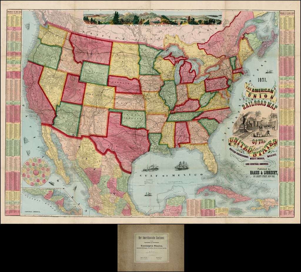 The American Union Railroad Map of the United States, British ...