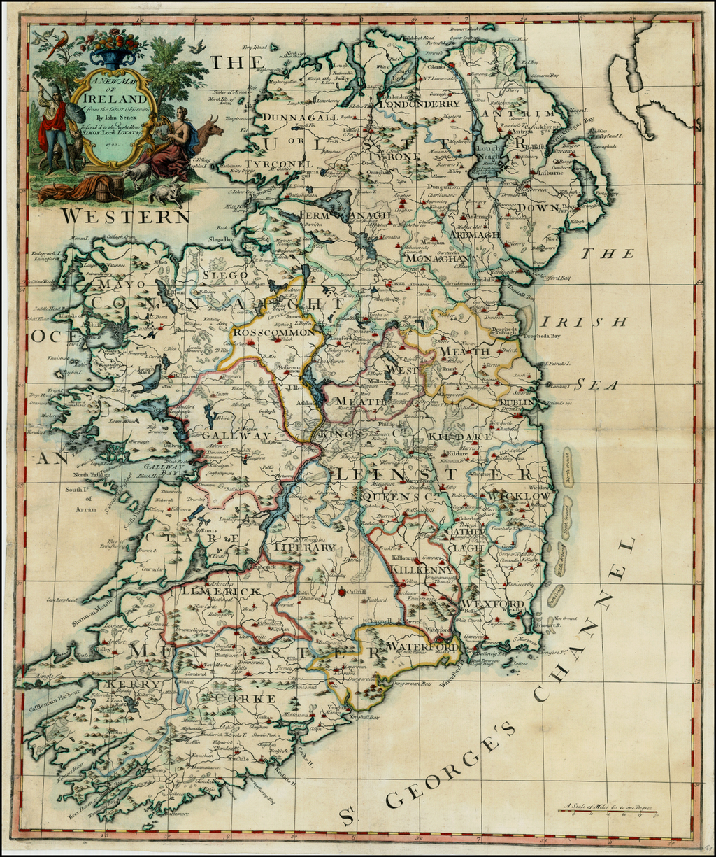 A New Map Of Ireland From The Lastest Observations 1720 Barry   24704 