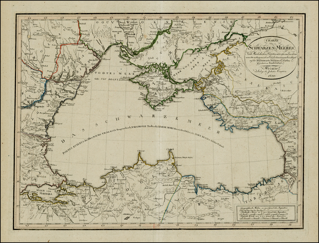 Charte des Schwarzen-Meeres Nach Murdochischer Projection . . . 1800