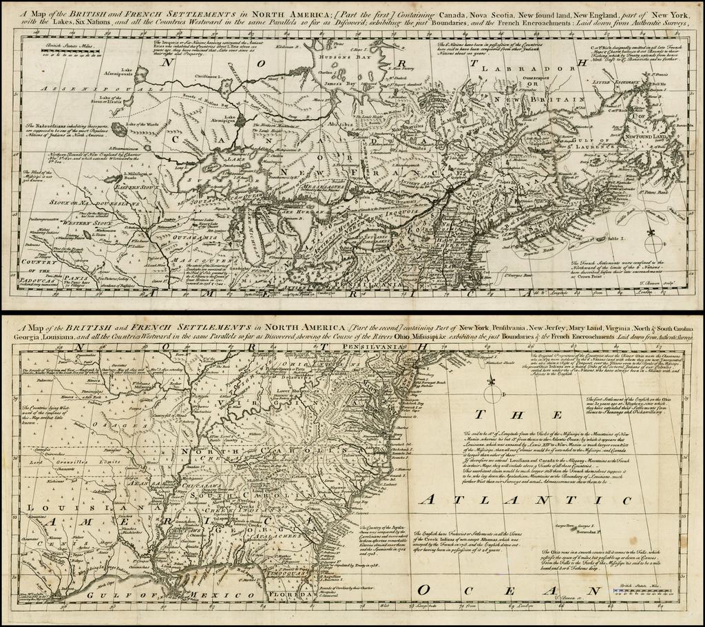 A Map of the British and French Settlements in North America [Part the