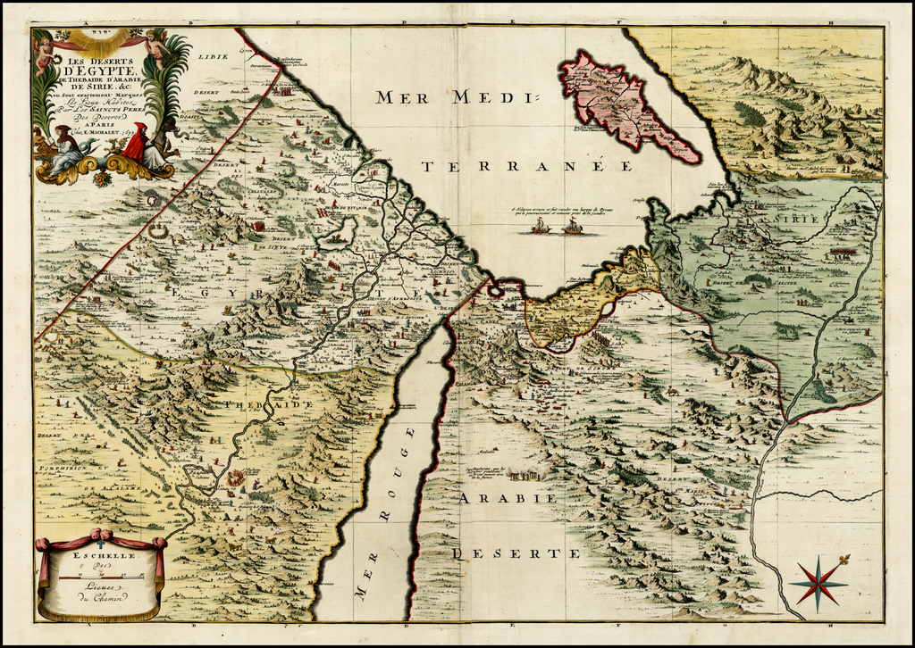 Les Deserts D'Egypte De Thebaide D'Arabie, De Sirie &c.: . . . 1693 ...