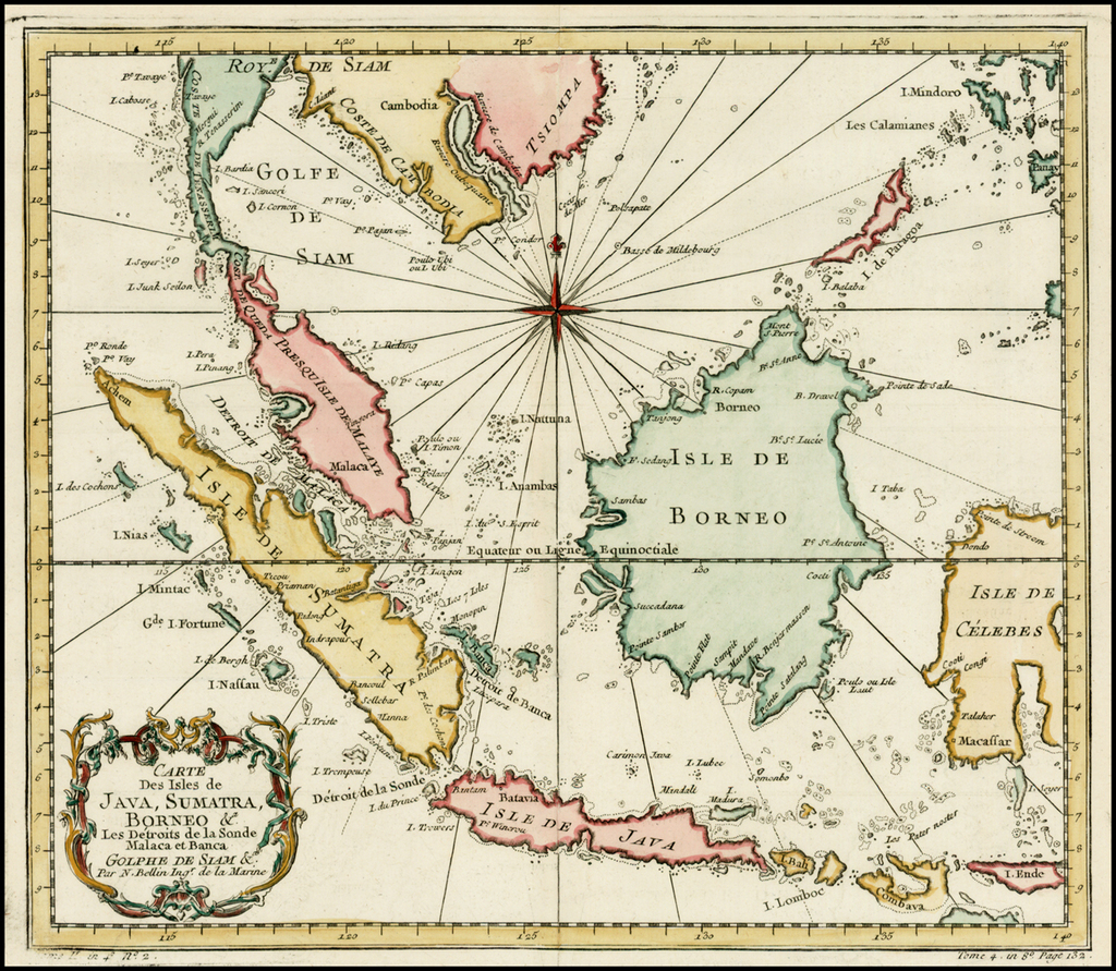 Carte Des Isles De Java Sumatra  Borneo  c Les Detroits 