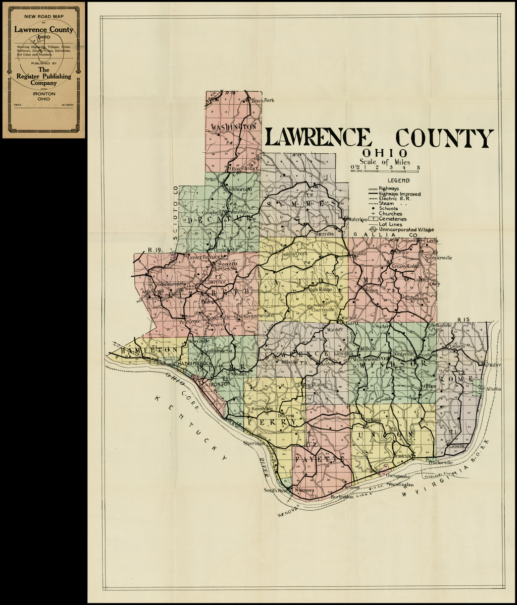 New Road Map of Lawrence County Ohio . . . Barry Lawrence Ruderman