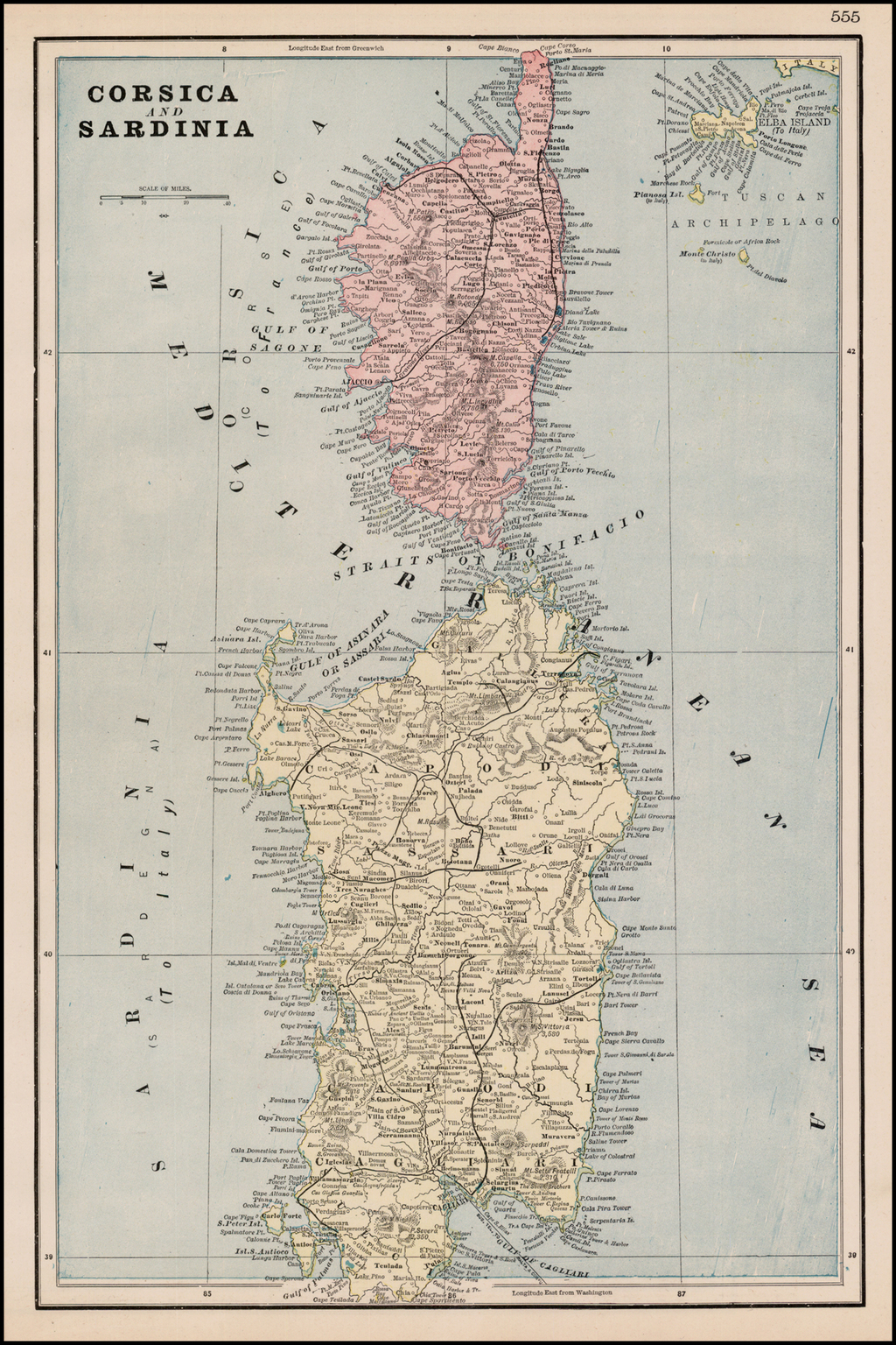 Corsica And Sardinia Barry Lawrence Ruderman Antique Maps Inc 9152