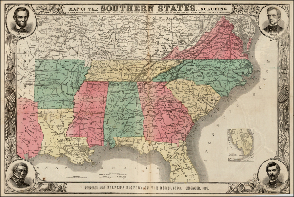 Southern States Map With Cities