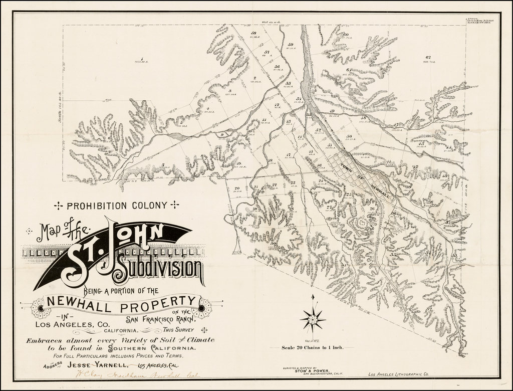 Prohibition Colony. Map of the St. John Subdivision Being A Portion of ...