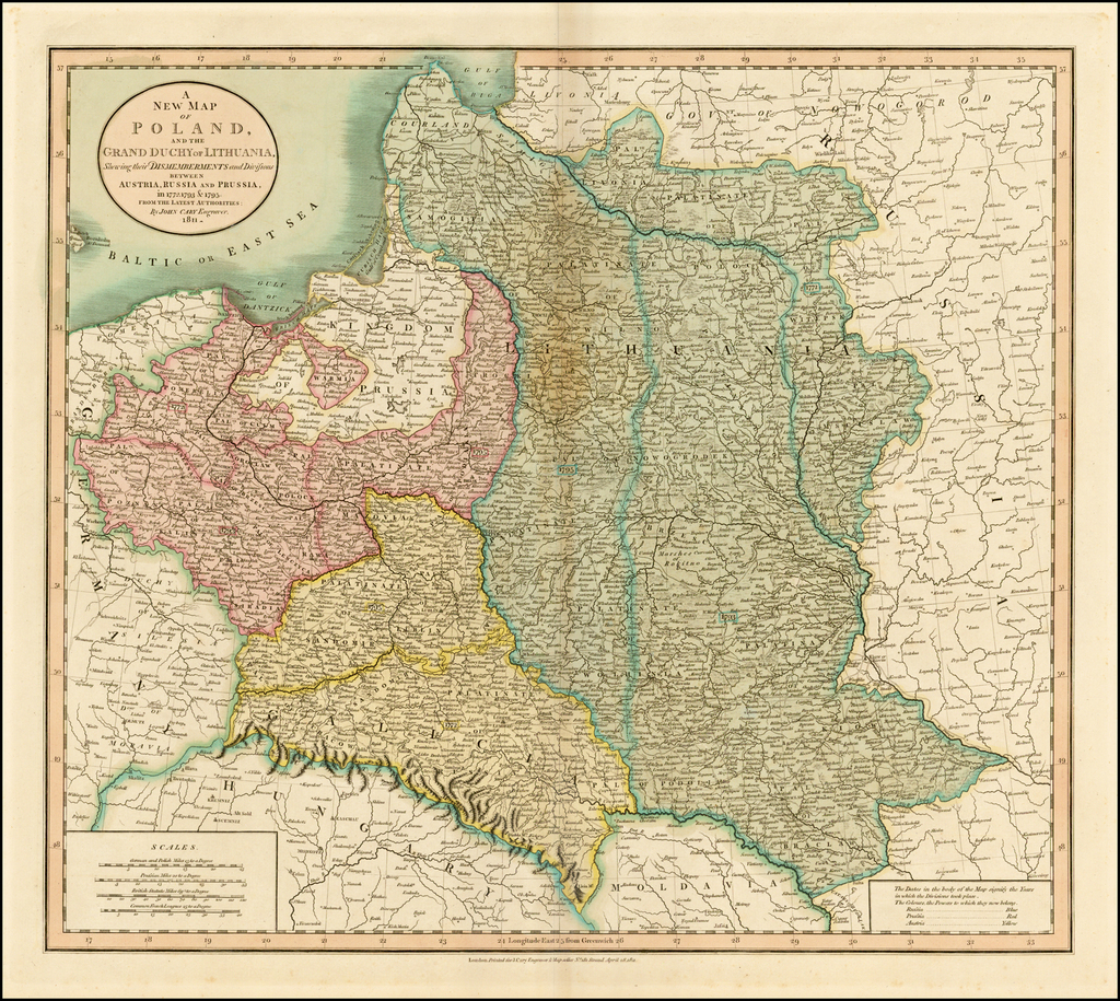 A New Map of Poland, and the Grand Duchy of Lithuania, Shewing their ...