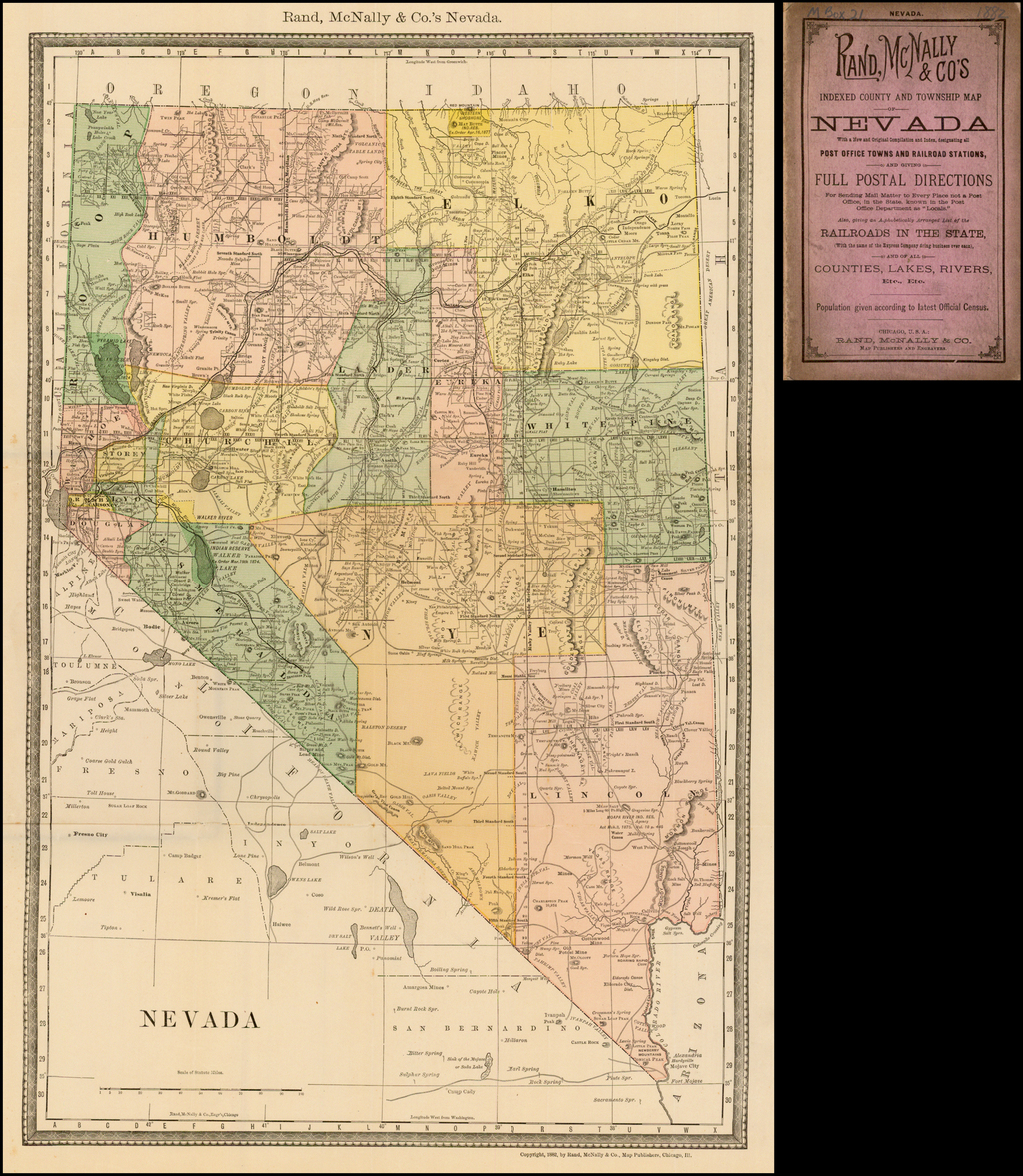 Rand McNally & Co's Indexed County and Township Map of Nevada (Pocket ...