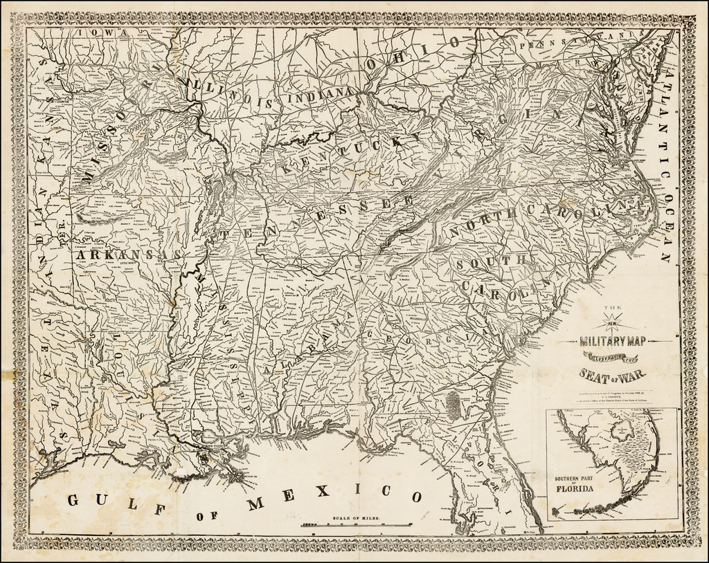 The New Military Map Illustrating the Seat of War - Barry Lawrence ...