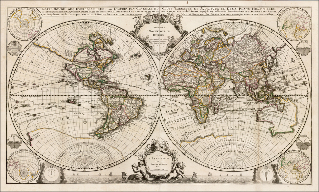 Mappe-Monde Geo-Hydrographique, ou Description Generale du Globe ...