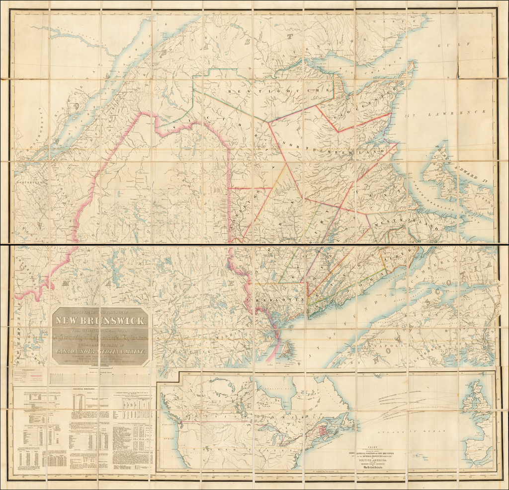 Nb Land Registry Map Map Of The British Province Of New Brunswick, From The Best Existing  Materials: By Authority Of The Provincial Legislature: With Adjacent Parts  Of Canada, Nova-Scotia & Maine. Compiled And Drawn By John