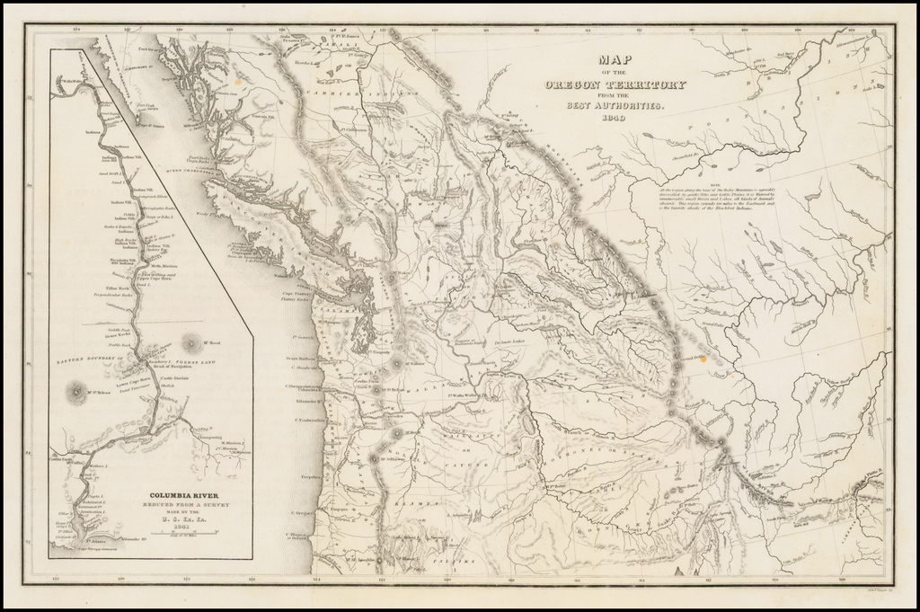 Map of the Oregon Territory From The Best Authorities. 1849 - Barry ...