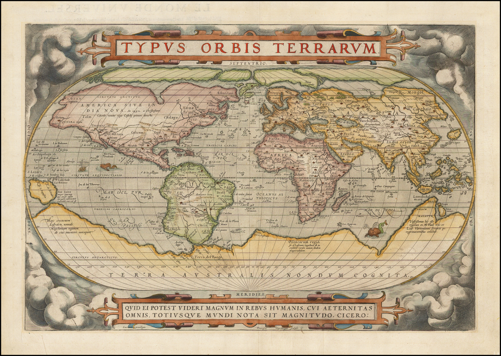 typus orbis terrarum abraham ortelius 1570