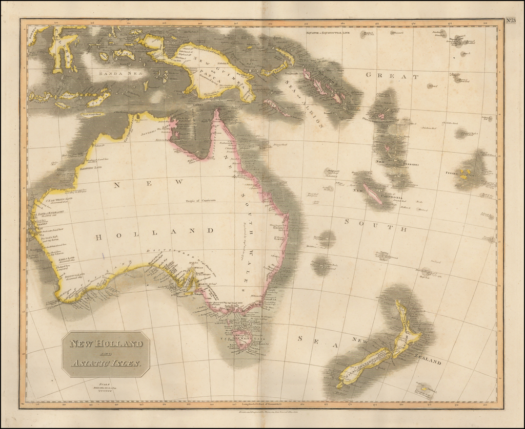 New Holland and Asiatic Isles - Barry Lawrence Ruderman Antique Maps Inc.