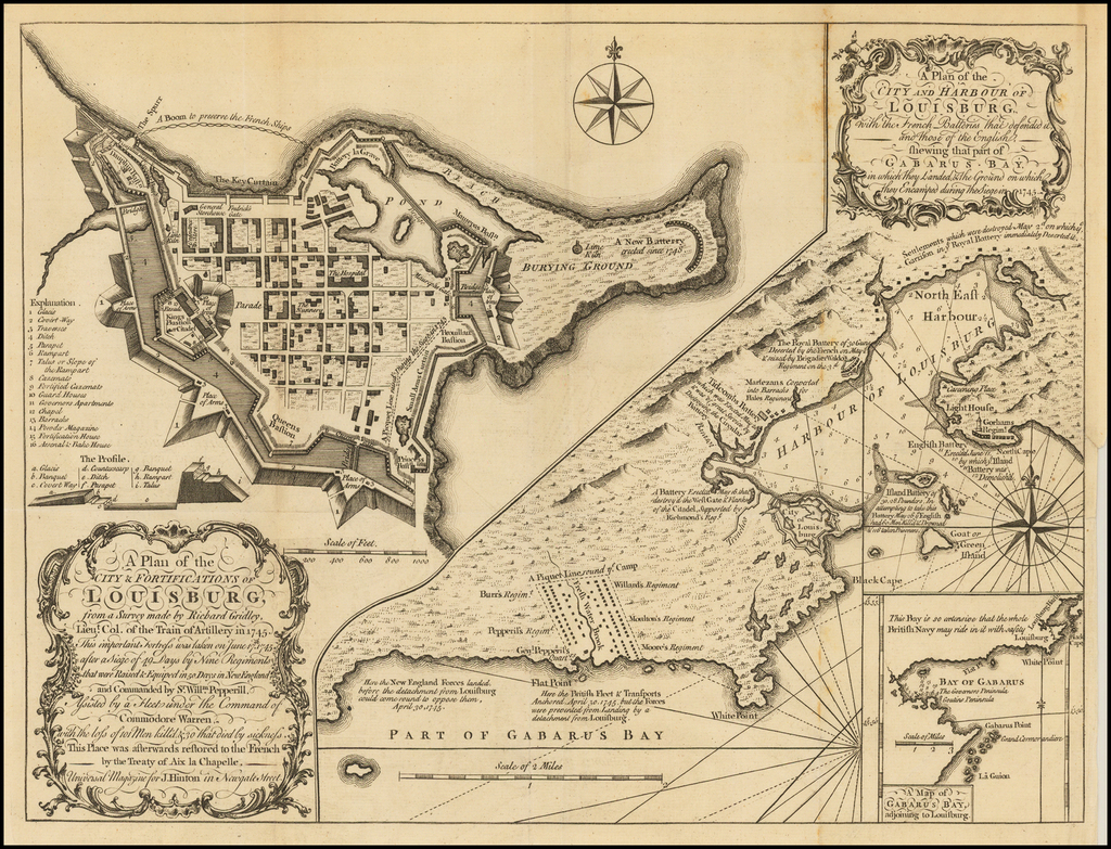 A Plan of the City & Fortifications of Louisburg, from a Survey Made by Richard Gridley, Lieut