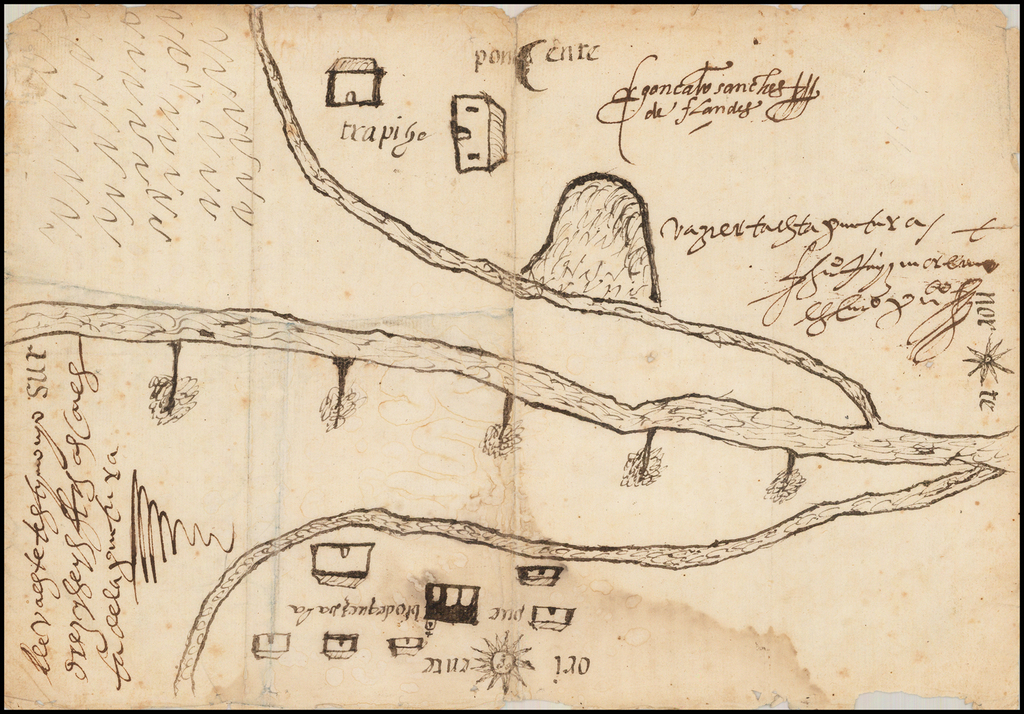 Untitled pictographic sketch map of Cuetzalan - Barry Lawrence Ruderman ...