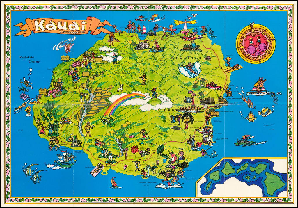 Kauai The Garden Isle - Barry Lawrence Ruderman Antique Maps Inc.