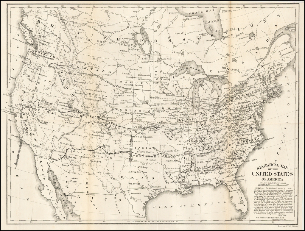 Statistical Map Of The United States Of America Barry Lawrence