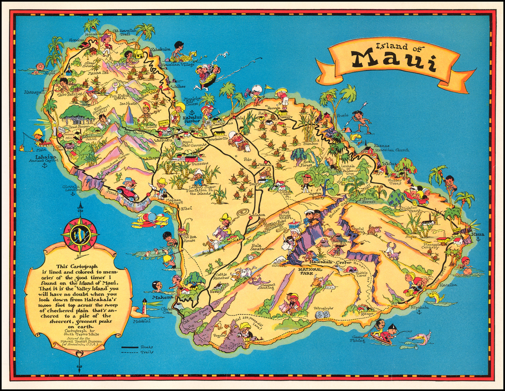 Island of Maui - Barry Lawrence Ruderman Antique Maps Inc.