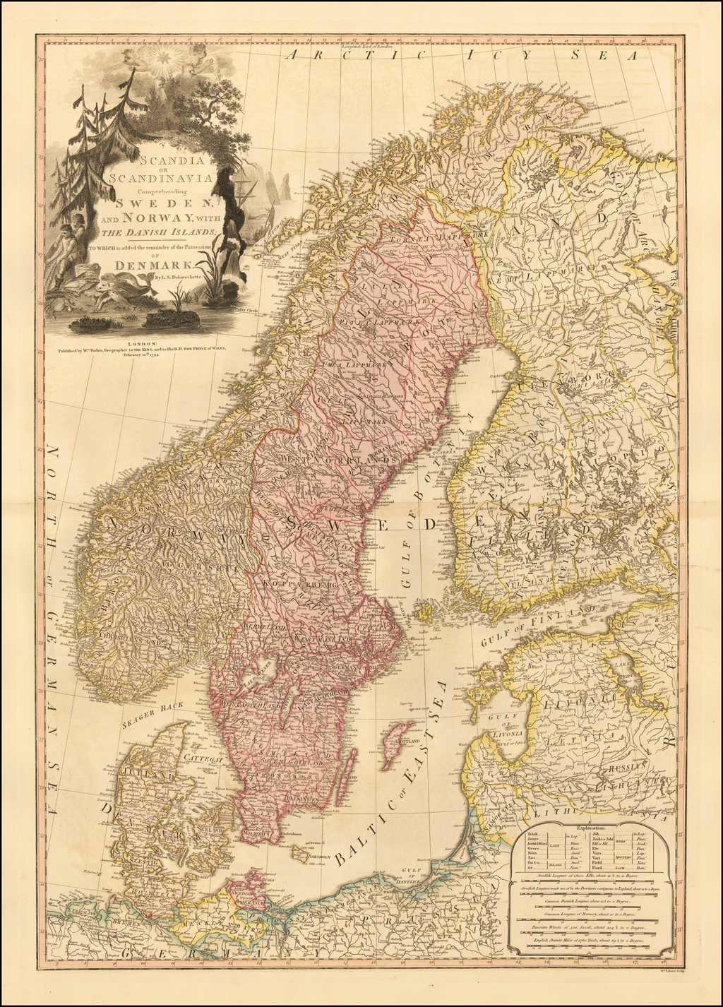 Scandia Or Scandinavia Comprehending Sweden And Norway With The Danish Islands To Which Is 0623