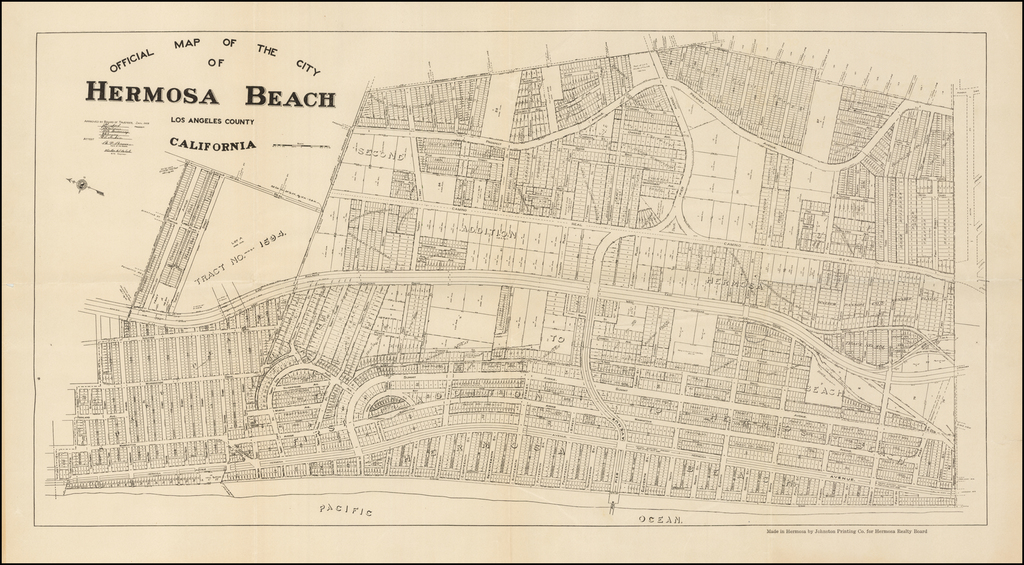 Official Map of the City of Hermosa Beach Los Angeles County California