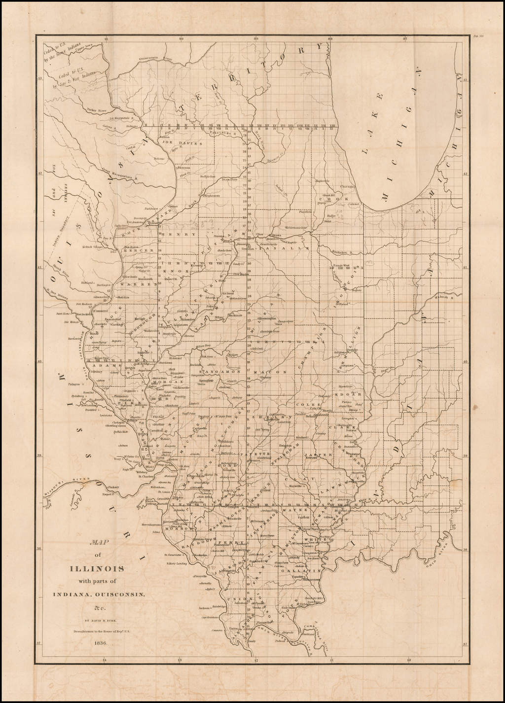 Map Of The Northern Parts Of Ohio Indiana And Illinois With Michigan 7223