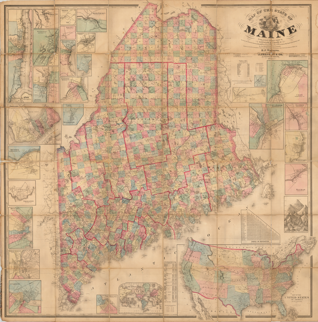 Complete Map Of Maine Towns