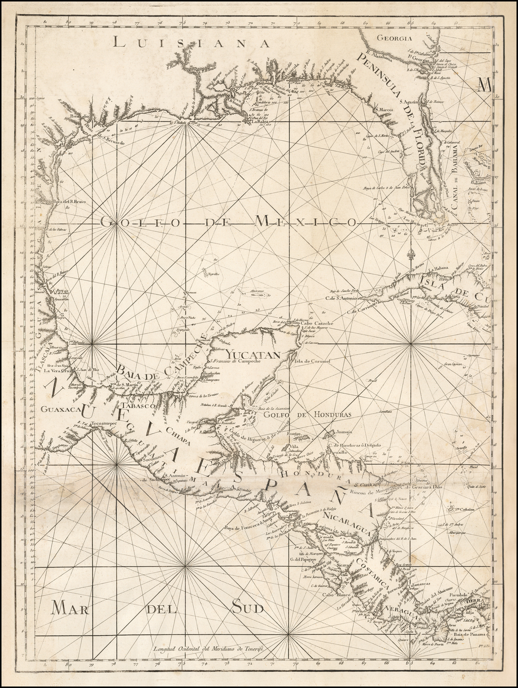 (Western Sheet) Mapa maritimo del Golfo de Mexico e islas ...