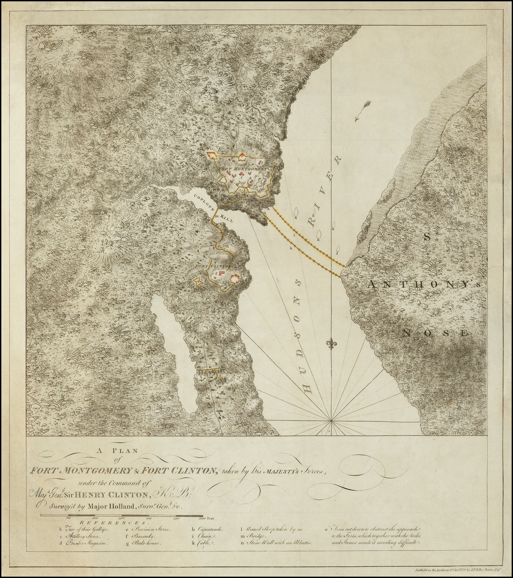 A Plan of Fort Montgomery & Fort Clinton, taken by his Majesty's Forces, under the Comman of Maj
