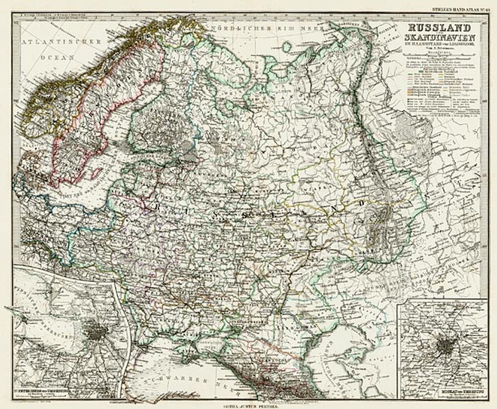 Russland und Skandinavien - Barry Lawrence Ruderman Antique Maps Inc.