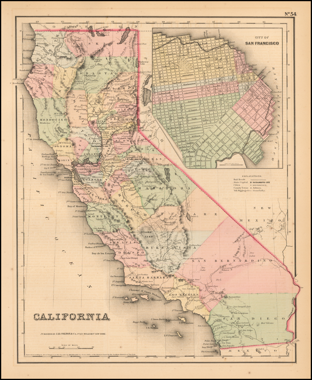 California With San Francisco Inset Map Barry Lawrence