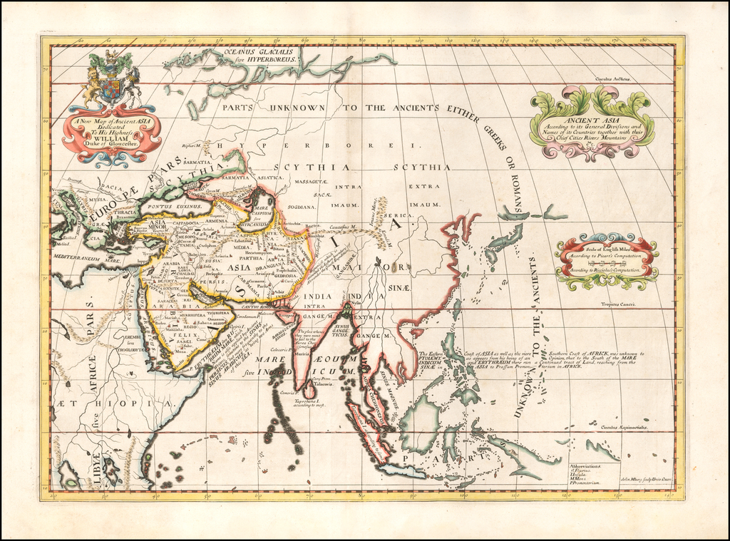 A New Map of Ancient Asia Dedicated to his Highess William Duke of ... - 57768mp2