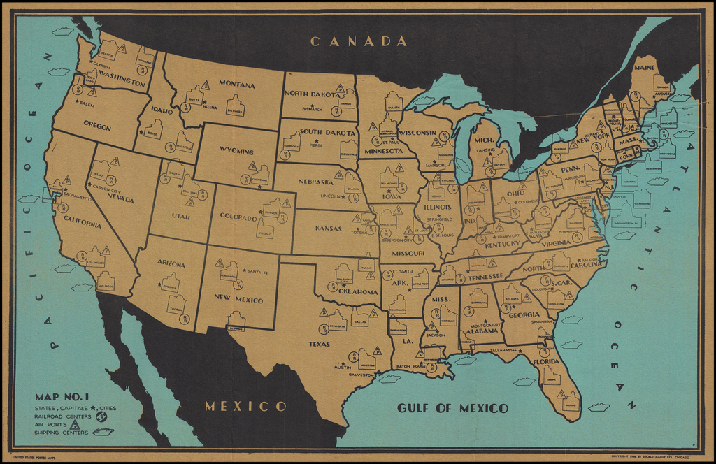 [Educational Map of United States] Map No. 1 - Barry Lawrence Ruderman