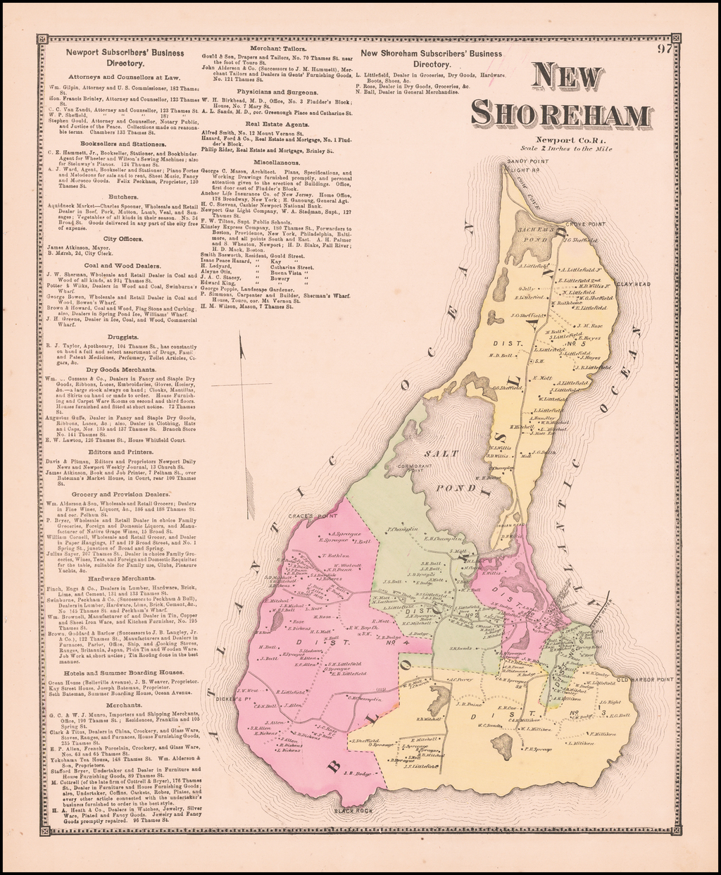 [Block Island] New Shoreham Barry Lawrence Ruderman Antique Maps Inc.
