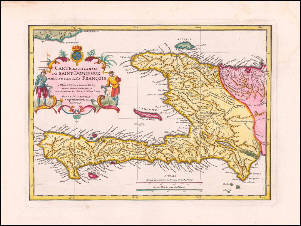 (Haiti) Carte de la partie de SaintDomingue habitée par les François