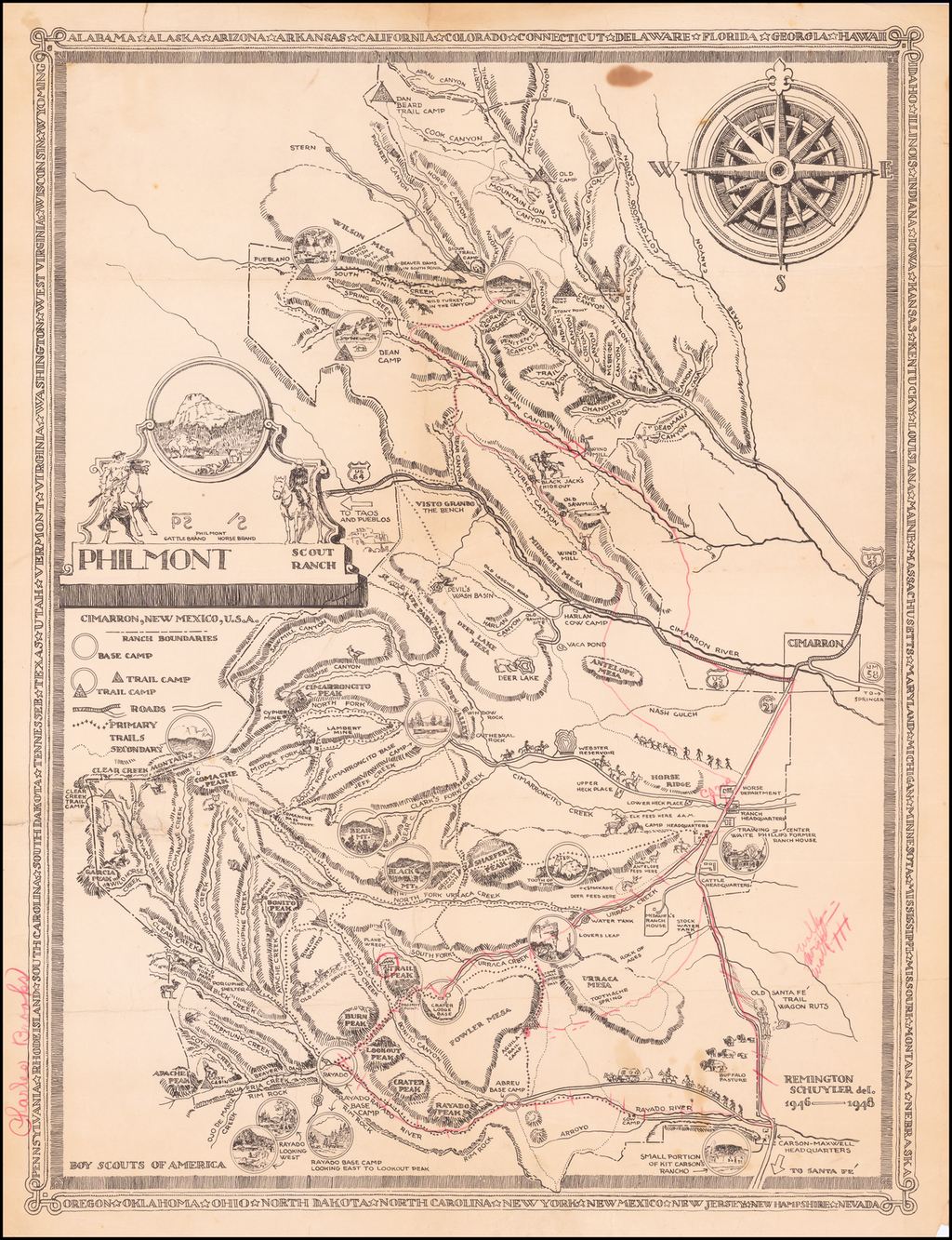 Philmont Scout Ranch Itinerary Maps