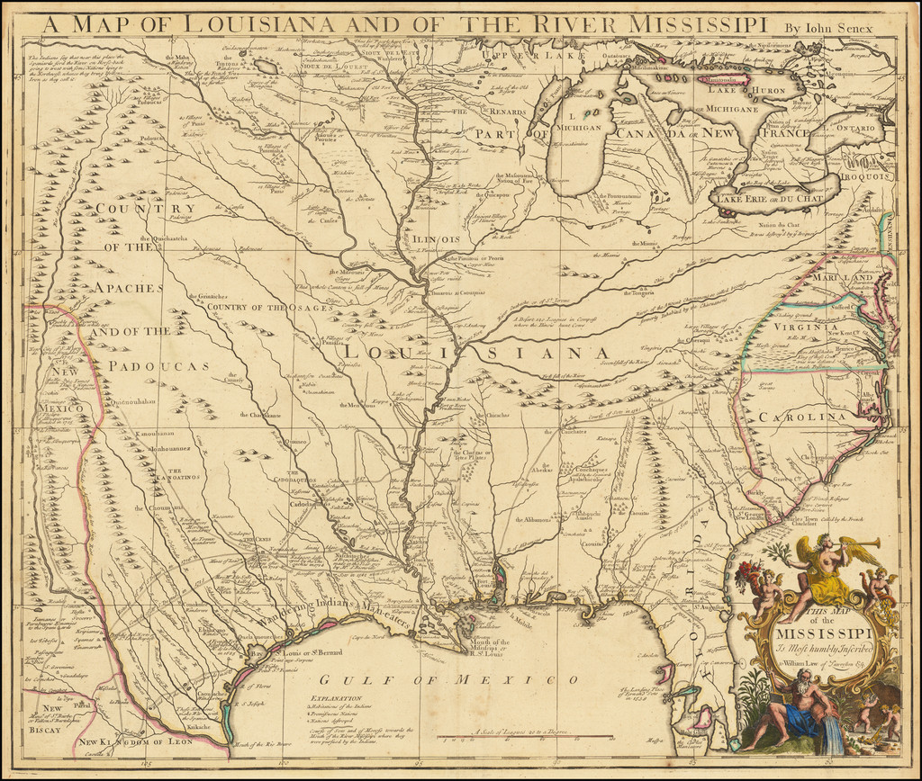 A Map of Louisiana and the River Mississippi by John Senex on artnet