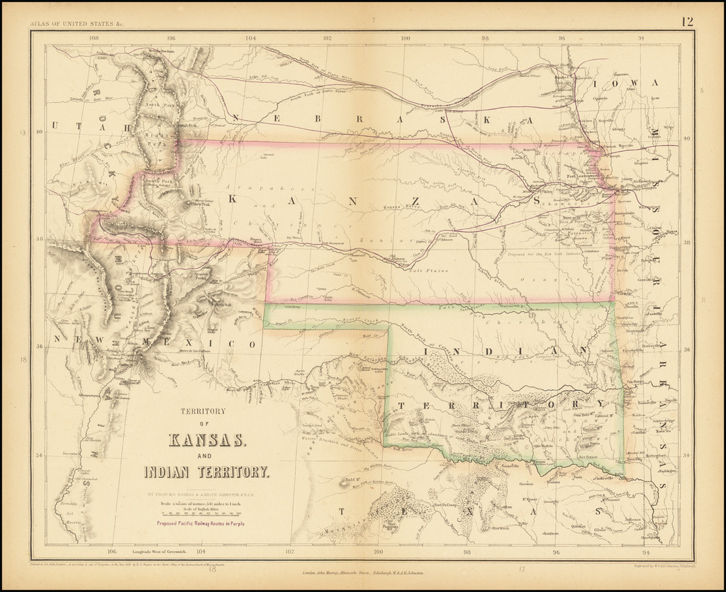 Territory of Kansas and Indian Territory [including parts of Colorado