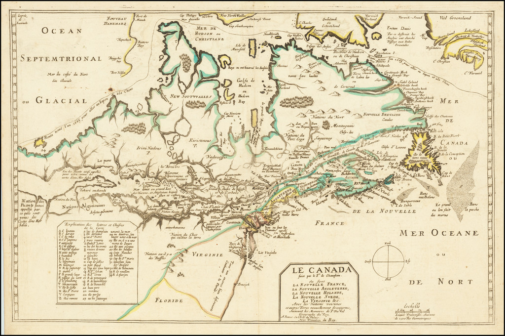 New England, Mid-Atlantic, Midwest and Canada Map By Pierre Du Val