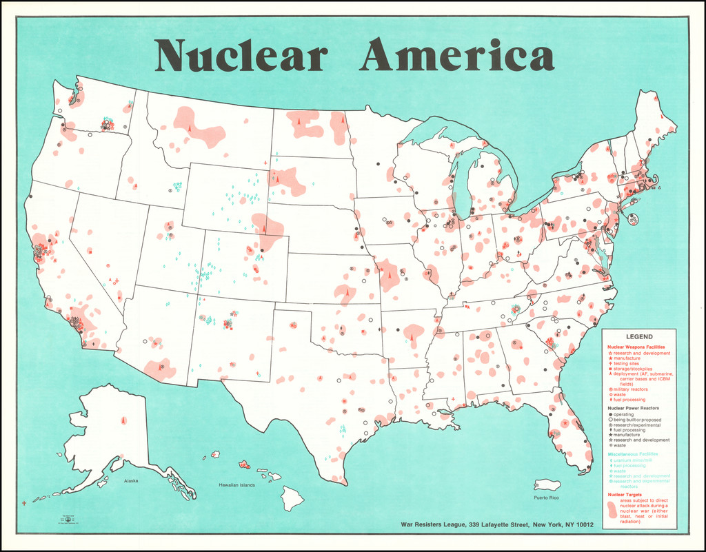 Nuclear America Barry Lawrence Ruderman Antique Maps Inc   68023 