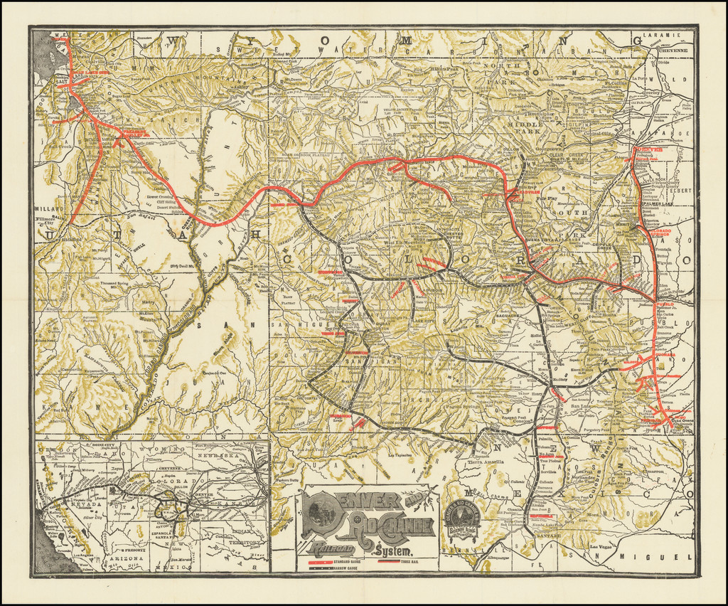 Denver and Rio Grande Railroad System - Barry Lawrence Ruderman Antique ...
