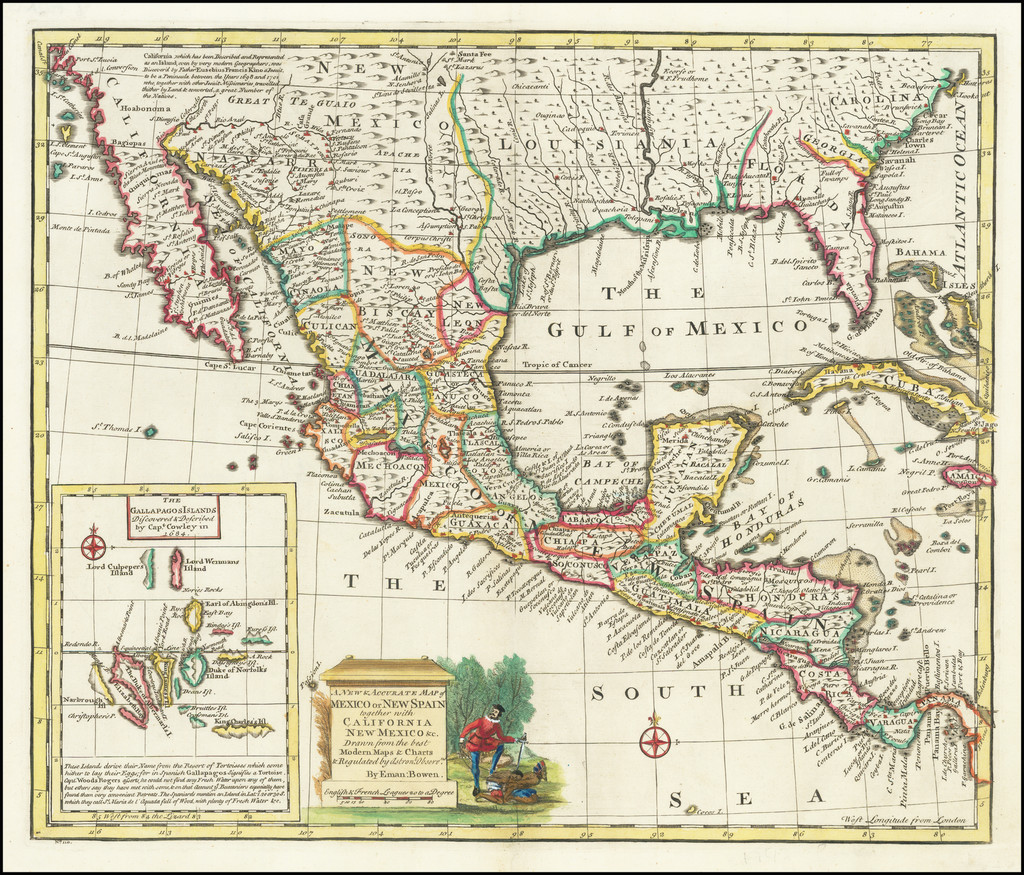 A New & Accurate Map of Mexico or New Spain together with California ...