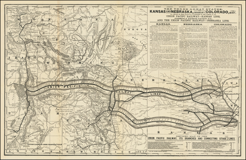 Revised Map of the Union Pacific Railway, Its Branches and Connecting ...
