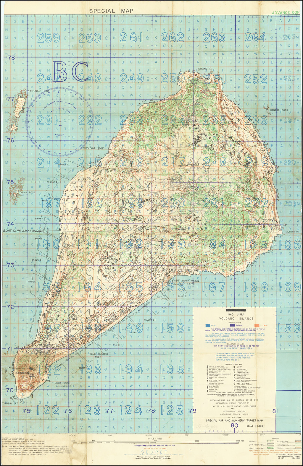 Situation Map Iwo Jima Volcano Islands - Barry Lawrence Ruderman