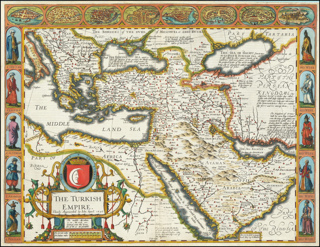 The Turkish Empire. Newly Augmented by John Speed. 1626 | RUDERMAN
