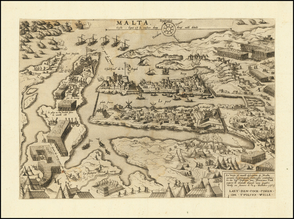 Malta Map By Hieronymus Cock